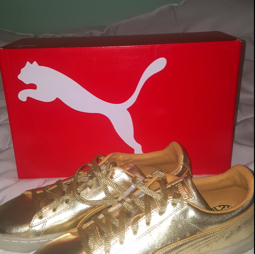 Puma gold sneakers